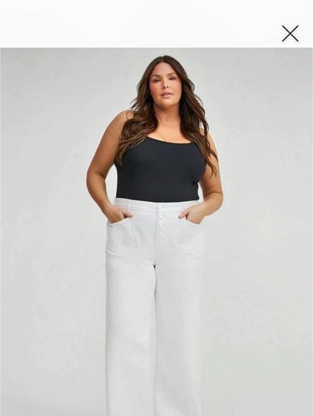 Torrid High-Rise Wide Leg Jeans in White Size 18 Short NWT